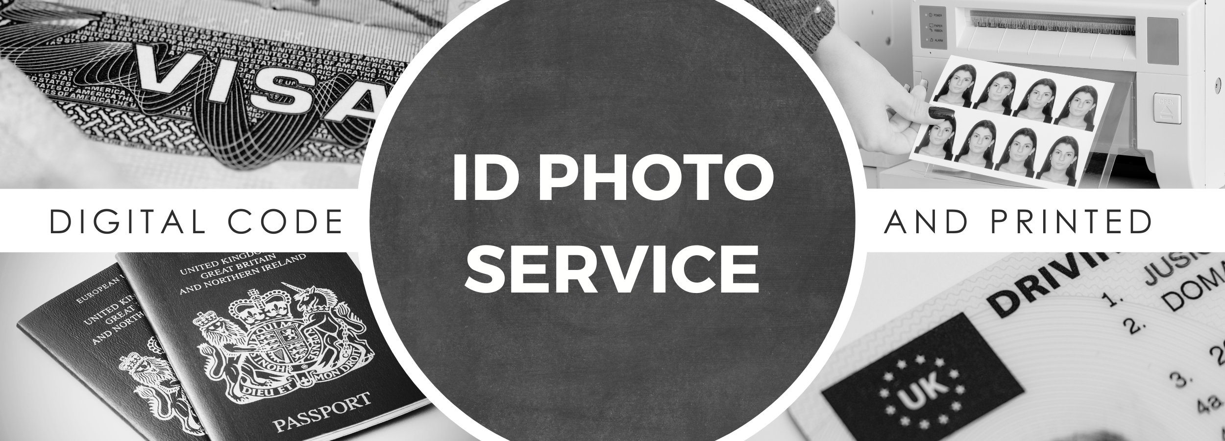 UK Passport / ID photographs - printed and digital code.