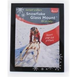 Adventa Snowflake Glass Mount 6''x8'' Black