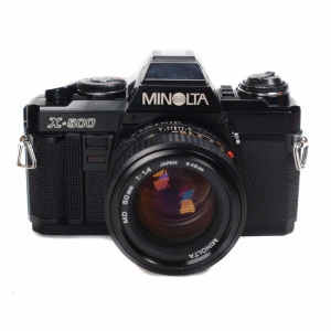 Used Minolta X-500 Black + 50mm f1.4 MD Film SLR
