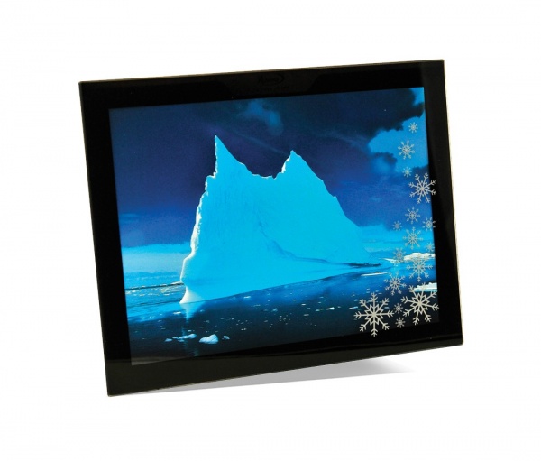 Adventa Snowflake Glass Mount 6''x8'' Black